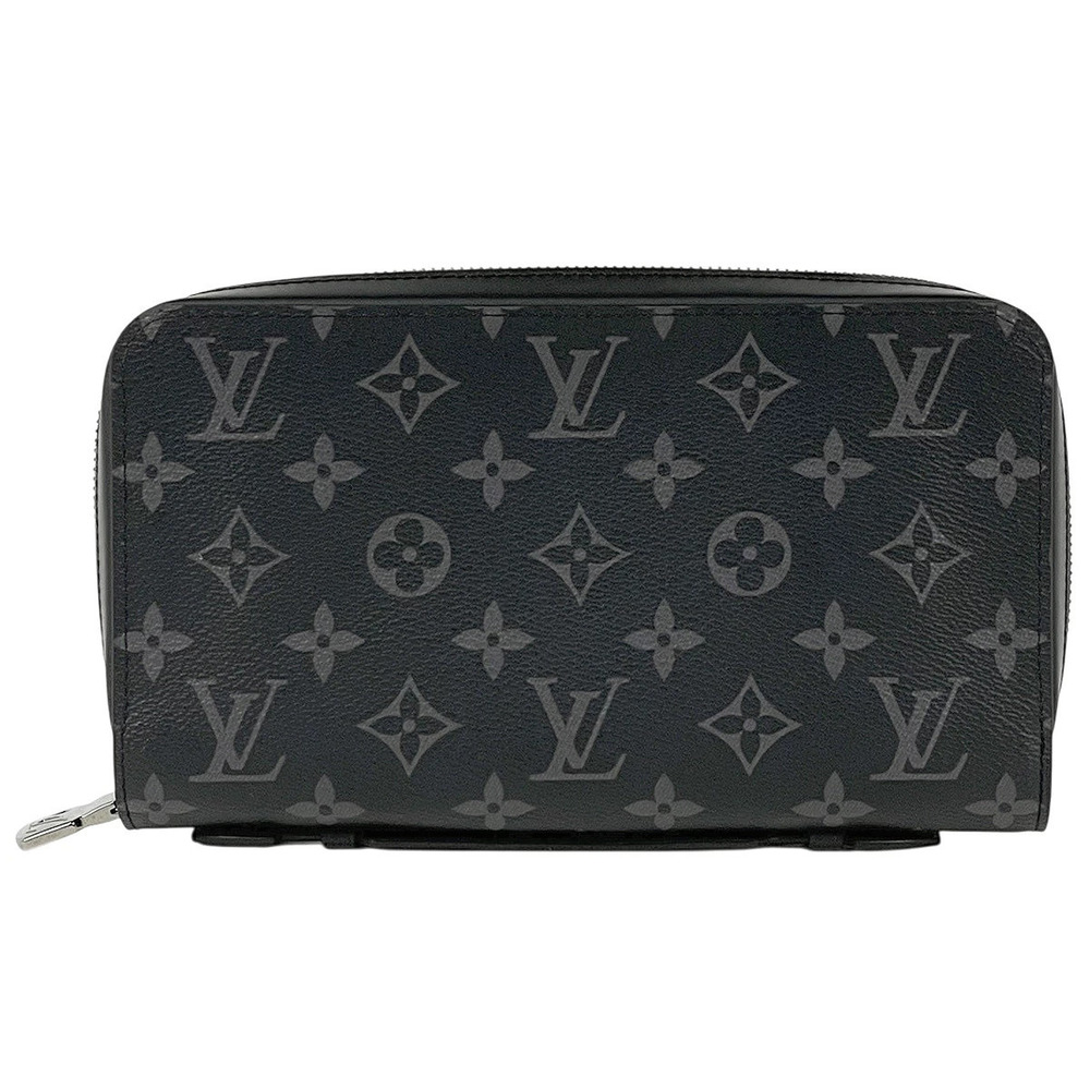 Louis Vuitton Zippy Round Zipper Long Wallet Monogram Eclipse Black Noir Black